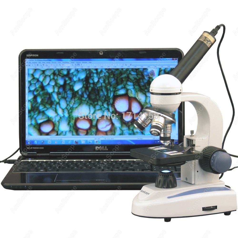 Amscope Microscope Compound 40X-1000X - AmScope M158 Series 360-Degree Rotating Monocular