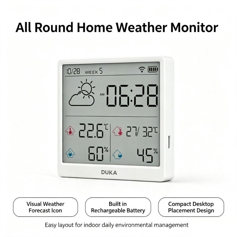 Weather Station Indoor - DUKA TH3 Wifi Smart Temperature Humidity