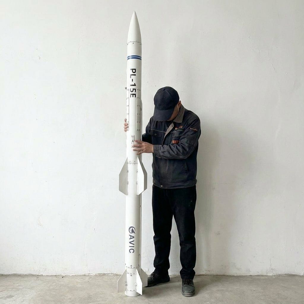 Science Exhibition Models - 3D Printed Chinese PL-15E Air-to-Air Missile