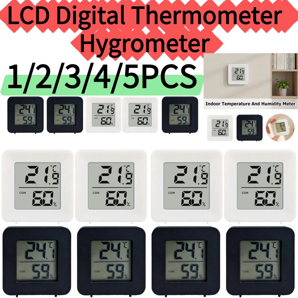 1/2/3/4/5PCS Indoor Room Elect - Weather Station Indoor ulasan dan harga