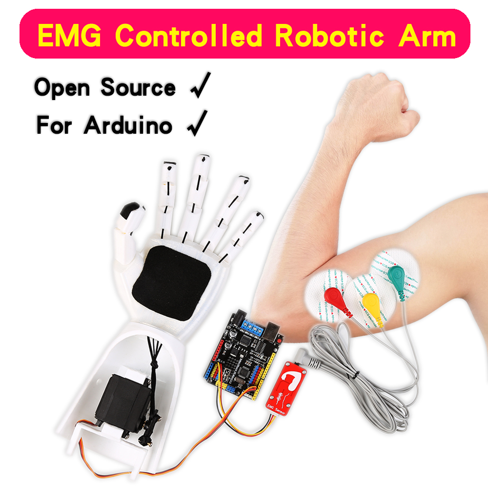 EMG Sensor Robotic Arm Electri - Science Project ulasan dan harga