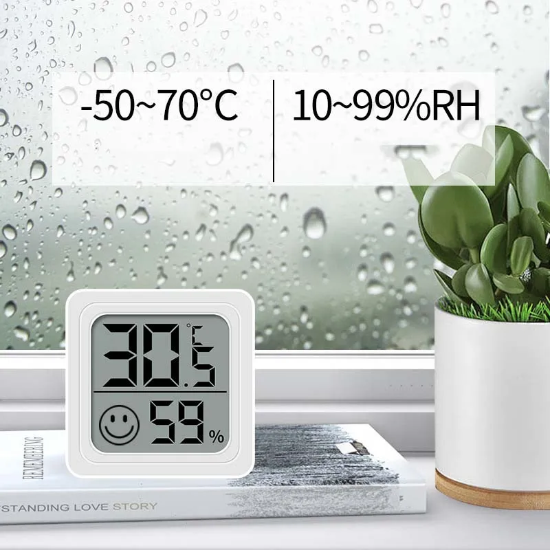 Mini LCD Digital Thermometer H - Weather Station Indoor ulasan dan harga