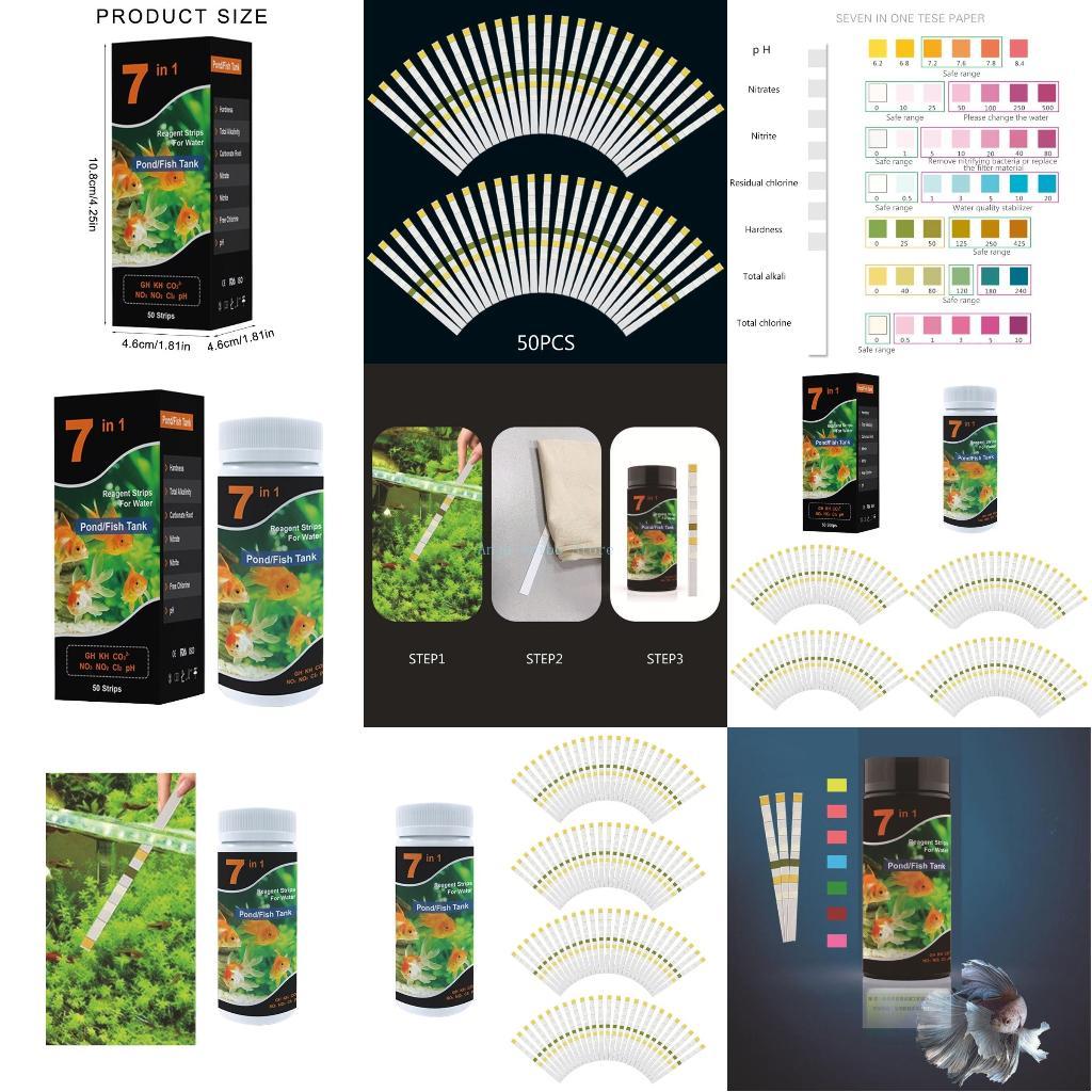 New 7 in 1 Aquarium Swimming P - Ph Strip Test ulasan dan harga