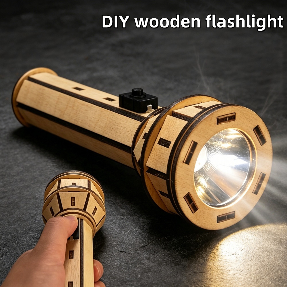 Wooden DIY Flashlight Puzzle K - Science Project ulasan dan harga