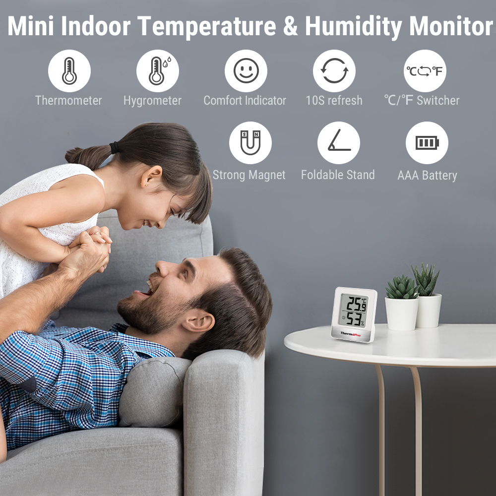 ThermoPro TP49 Mini Weather St - Weather Station Indoor ulasan dan harga