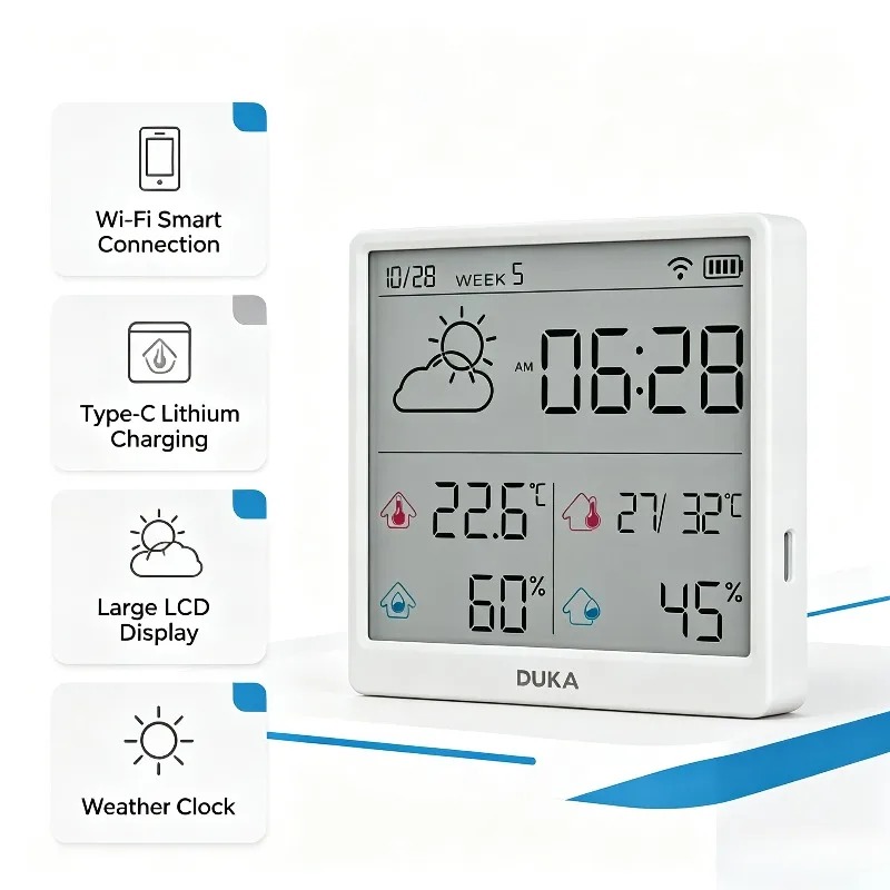 DUKA TH3 Wifi Smart Temperatur - Weather Station Indoor ulasan dan harga