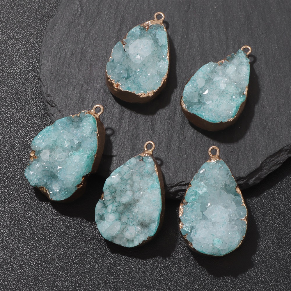 1PC Natural Agate Geode Pendan - Science Nature ulasan dan harga