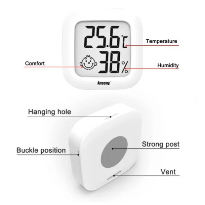 LCD Digital Thermometer Hygrom - Weather Station Indoor ulasan dan harga