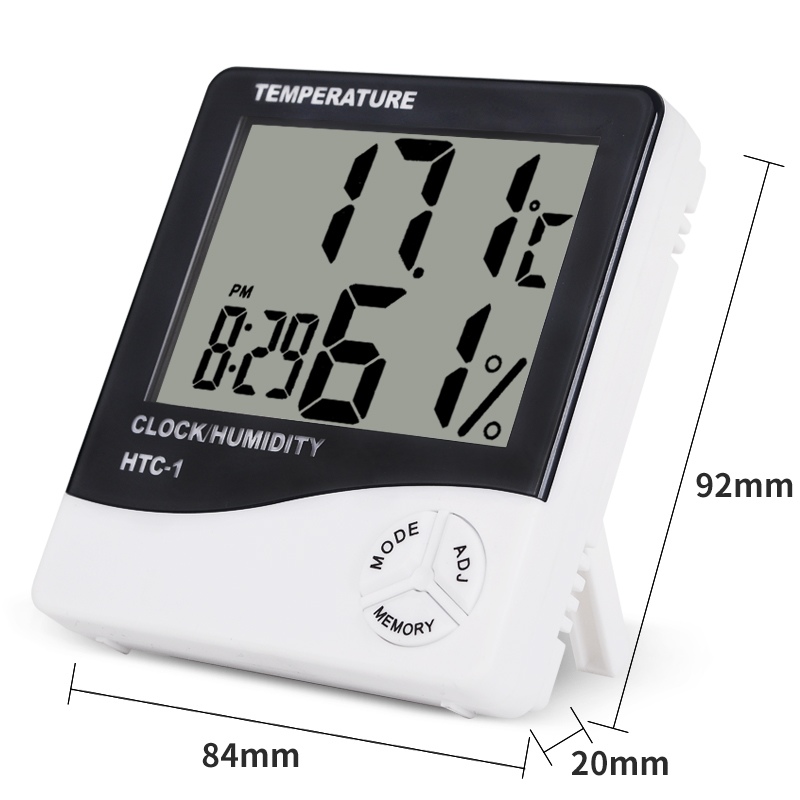 HTC-1 Indoor Room LCD Digital  - Weather Station Indoor ulasan dan harga