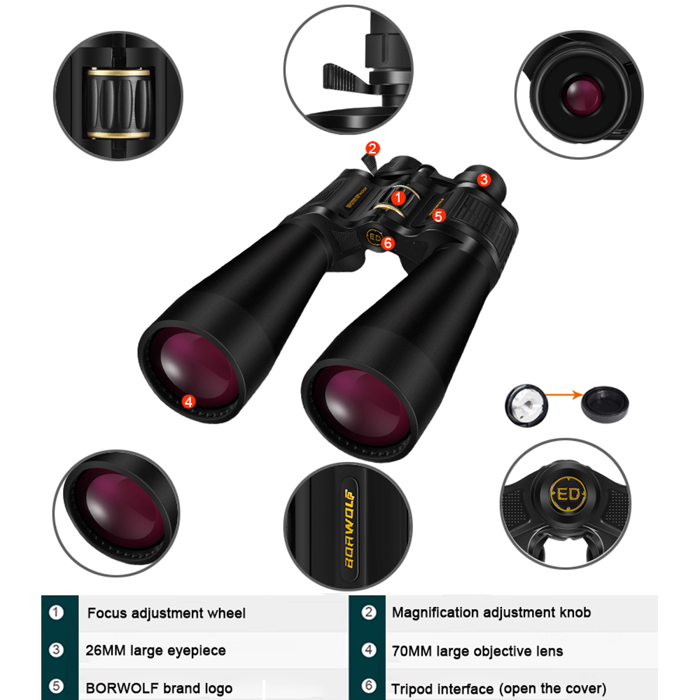 BORWOLF Large Objective lens 2 - National Geographic Telescope 70Mm ulasan dan harga