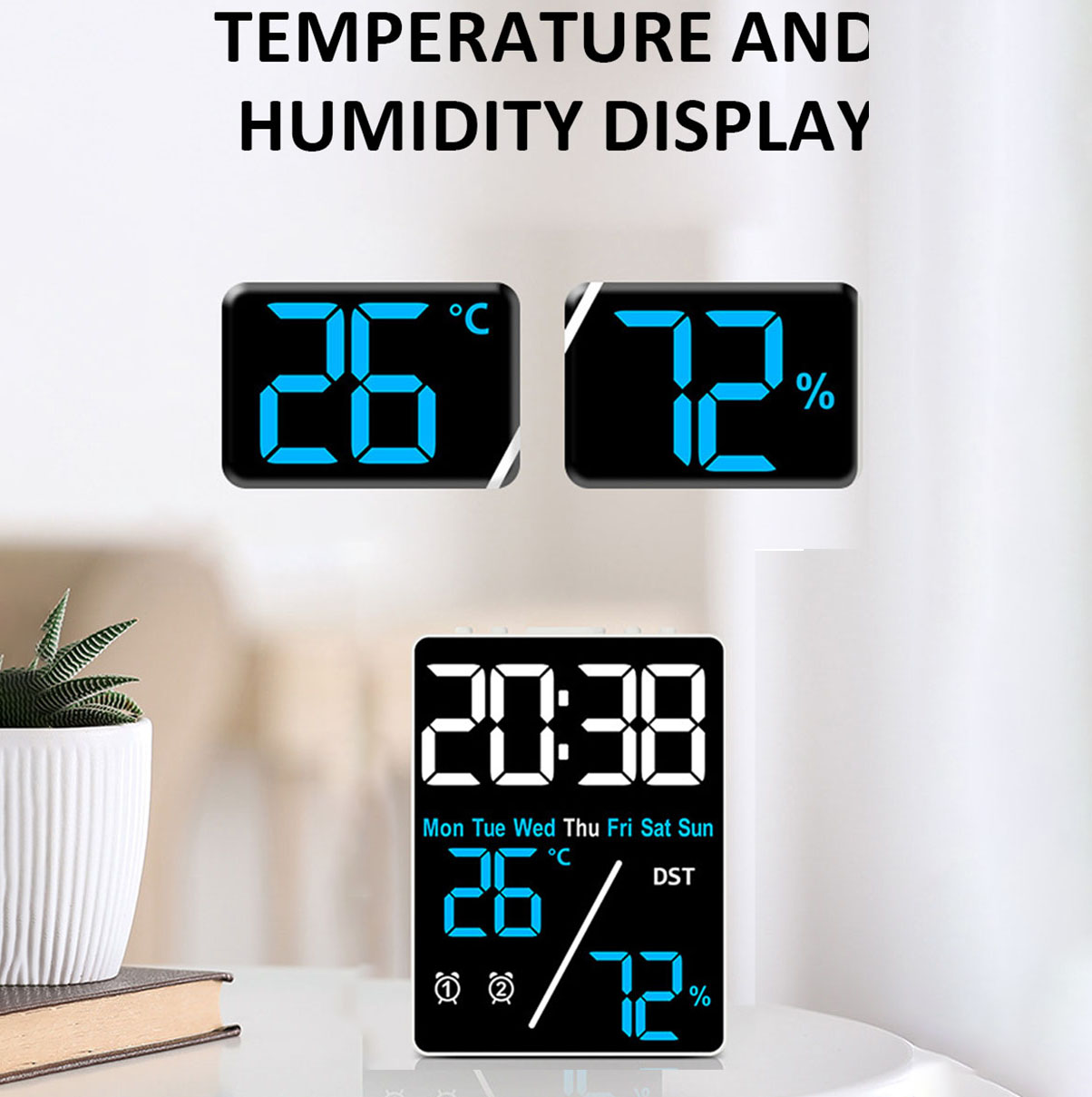Multifunctional Large Screen D - Weather Station Indoor ulasan dan harga