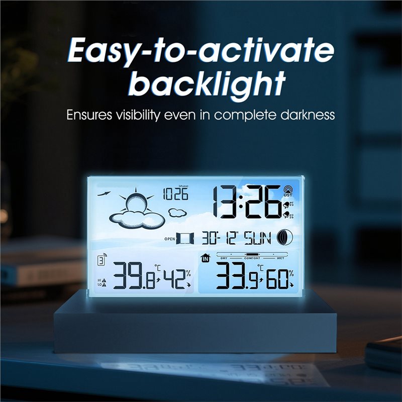 NEW HOT In Stock-Digital Weath - Weather Station Indoor ulasan dan harga